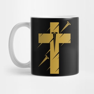 The cross of Jesus Christ pierced with nails Mug